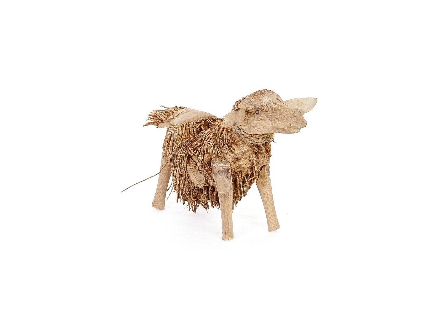 Mouton, sculpture en bois. Artisanat du monde.