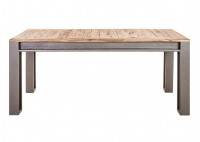 Table repas fixe Profile style industriel en bois massif 