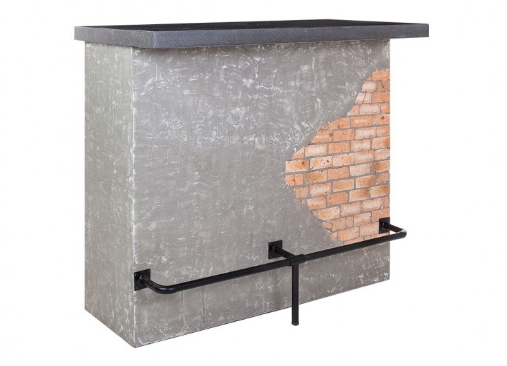 Meuble bar comptoir industriel Brick - Plateau en ciment