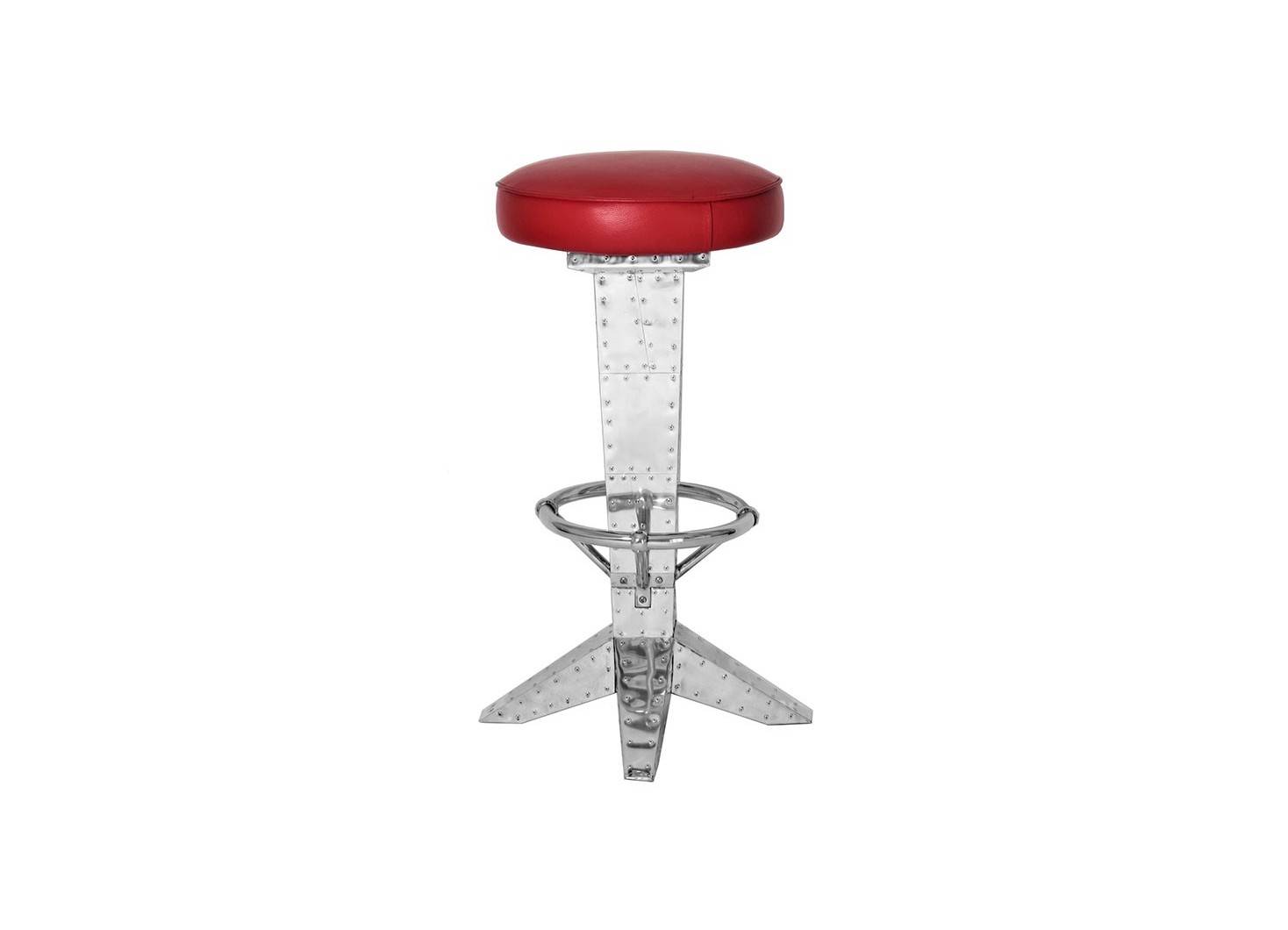 Aviator stool - Red leather