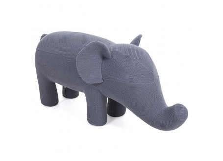 Pouf et tabouret - grand modèle / éléphant gris