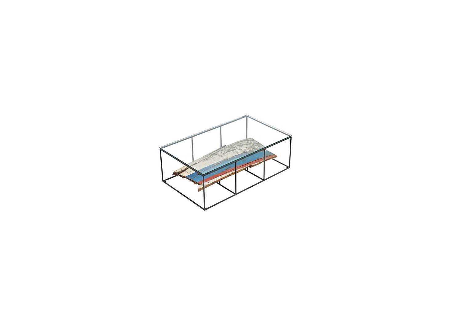 Table basse Influence rectangulaire avec plateau en verre