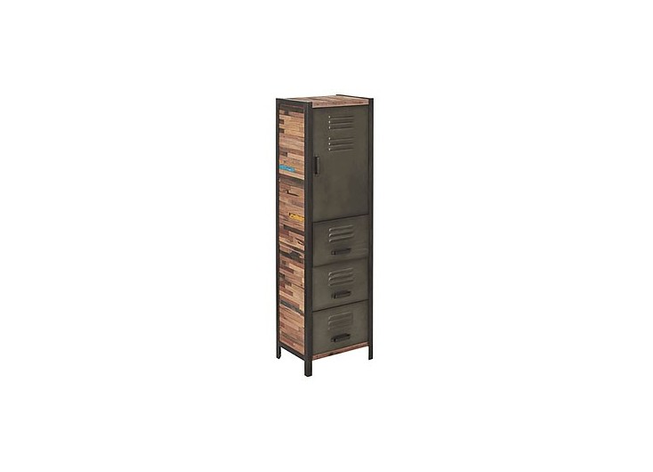 Armoire industrielle Locker - 1 porte et 3 tiroirs