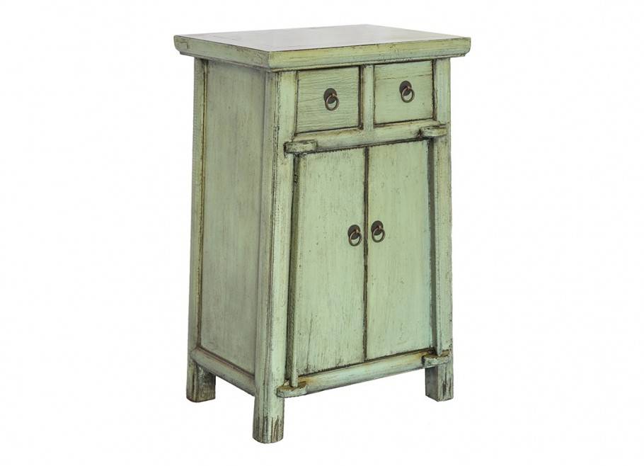 Chinese sideboard - 2 doors 2 drawers - Light green