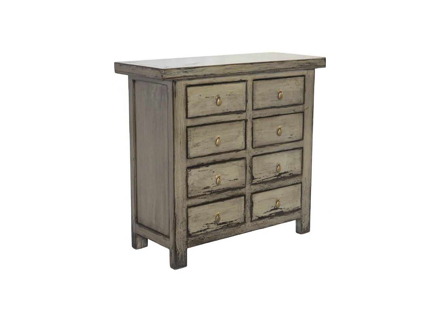 Chinese chest of drawers - 8 drawers - Light green