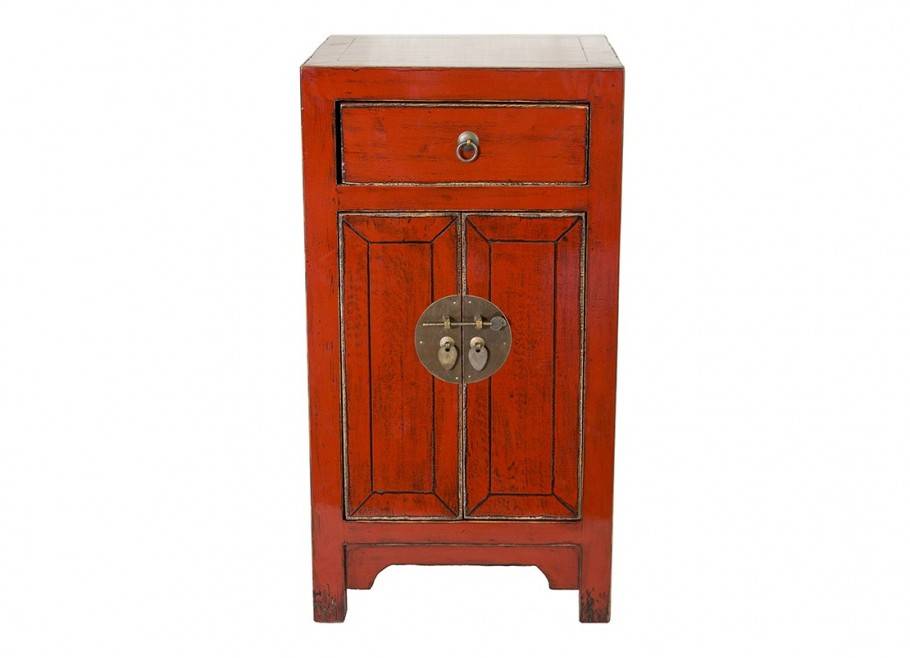 Chinese sideboard - 2 doors 1 drawer - Red