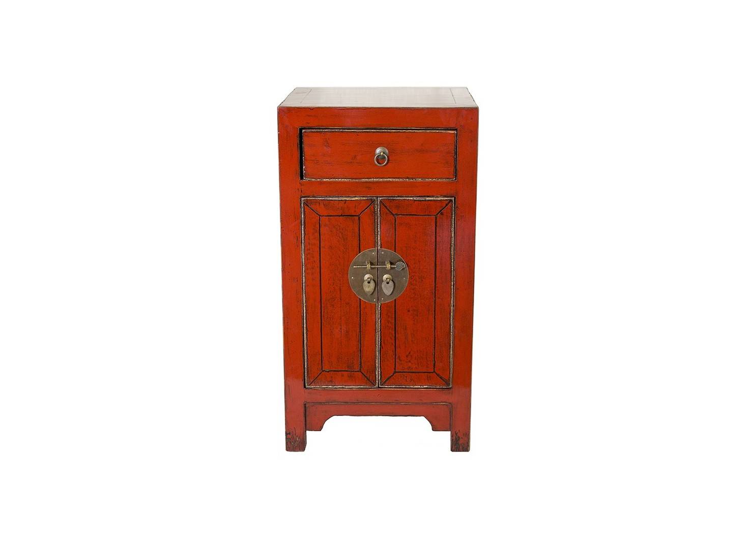Chinese sideboard - 2 doors 1 drawer - Red