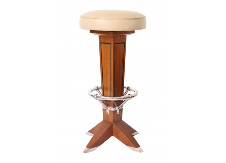 Canoë barstool - Beige leather