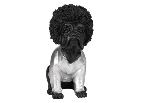 Statue of a disco bulldog in resin