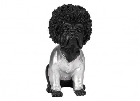 Statuette en résine - bouledogue disco