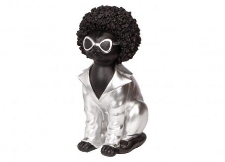 Statue of a disco cat in resin