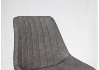 Chaise en simili cuir gris