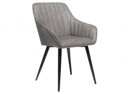 Smith quilted armchair - Faux leather grey