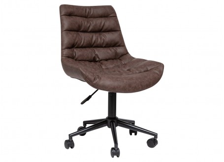 Chaise de bureau Joyce - Simili cuir marron