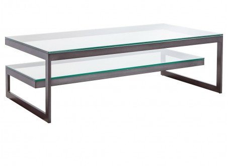 Table basse rectangulaire Azura en verre