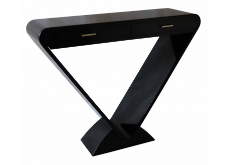 Icône console table - Black lacquered