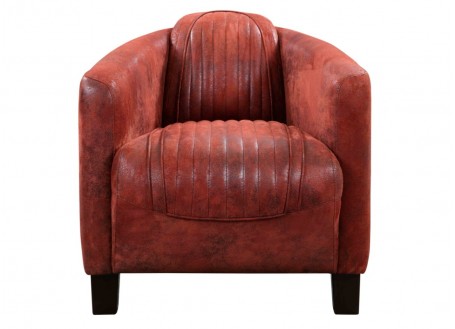 Barquette Sport armchair - Red leather
