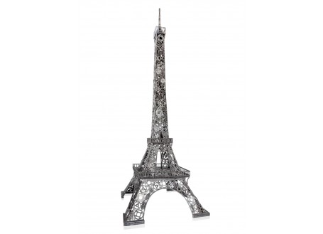 Metal sculpture in motorbike parts : Eiffel Tower