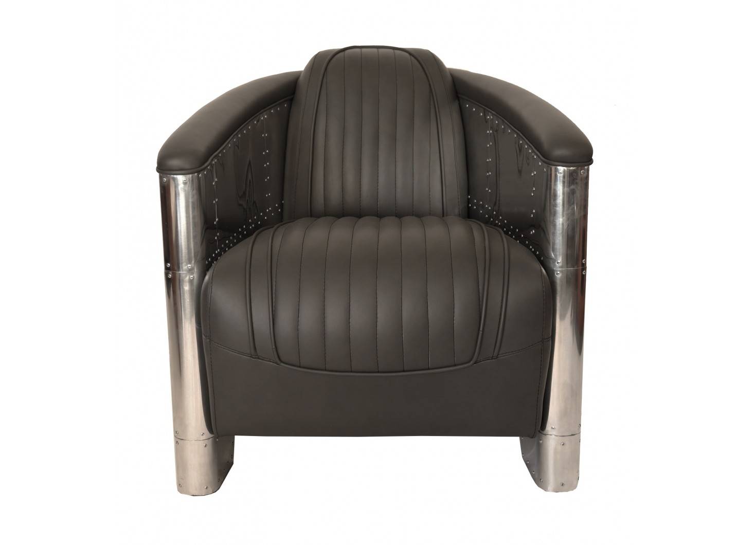 Grey aviator armchair