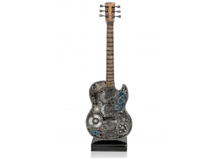 Metal sculpture: electric guitar