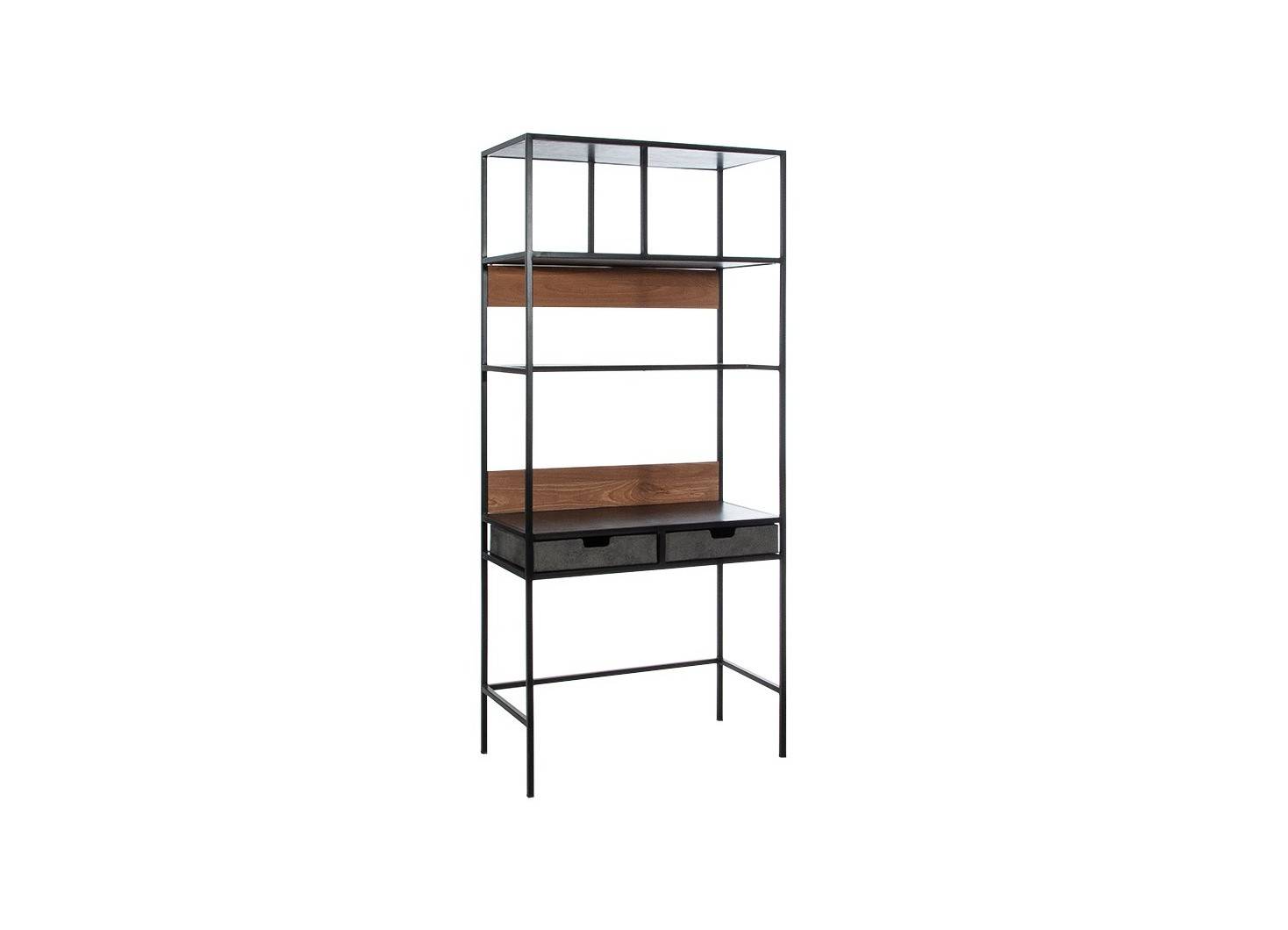 Combo shelving unit with desk