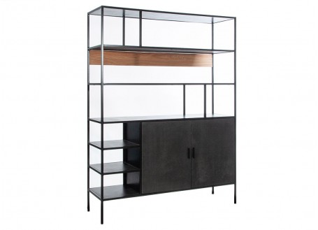 Combo shelving unit with dresser