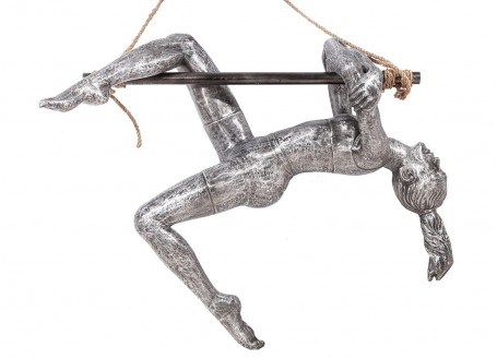 Statue de trapéziste en aluminium - artisanat