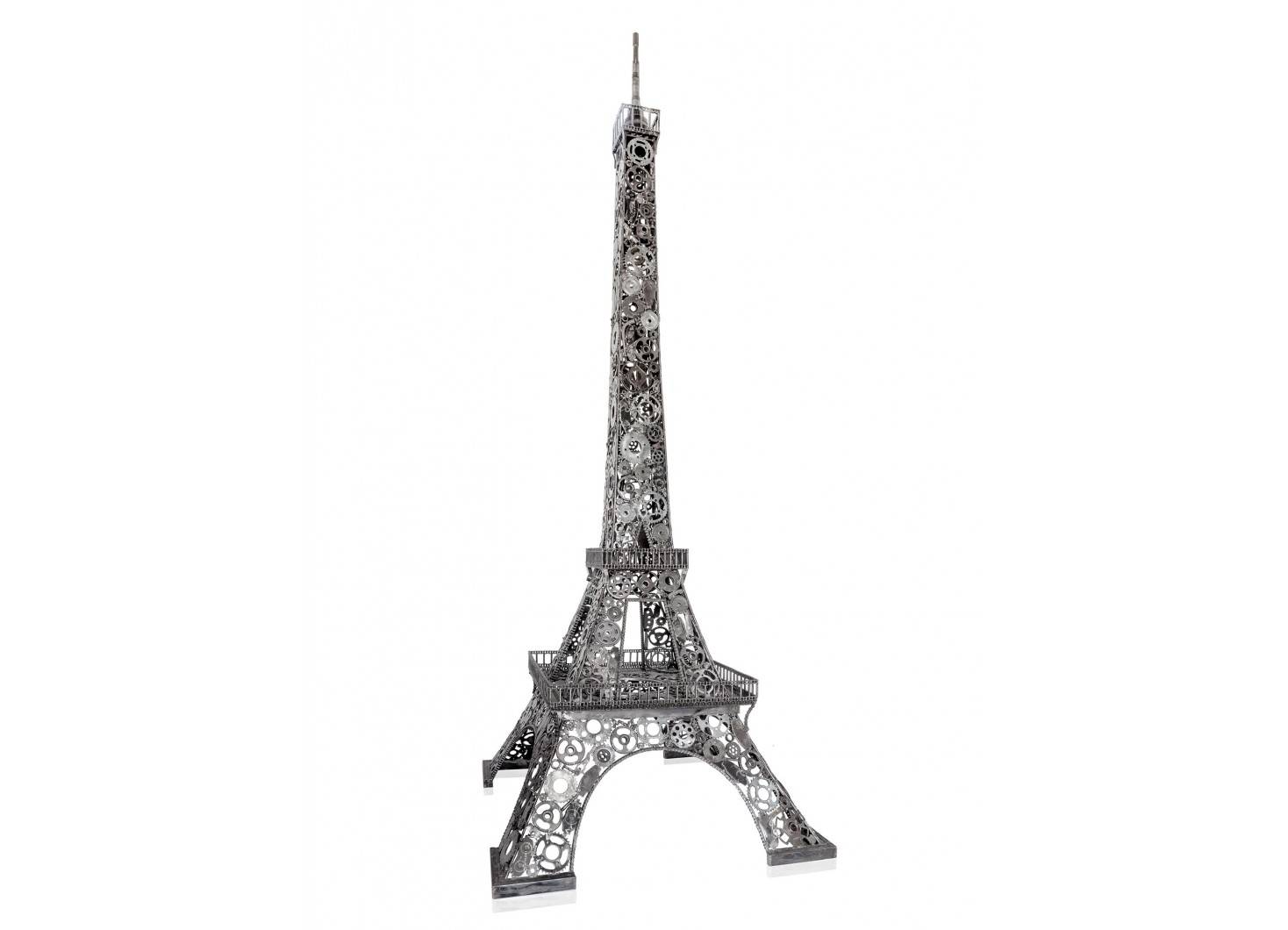 Sculpture de Tour Eiffel en métal récupéré