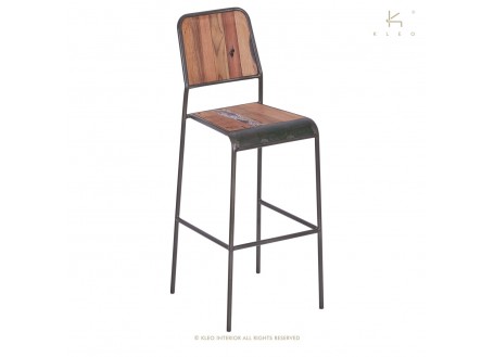 Chaise haute de bar Sixties - modèle bois