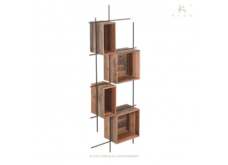 Decorative vertical wall shelves