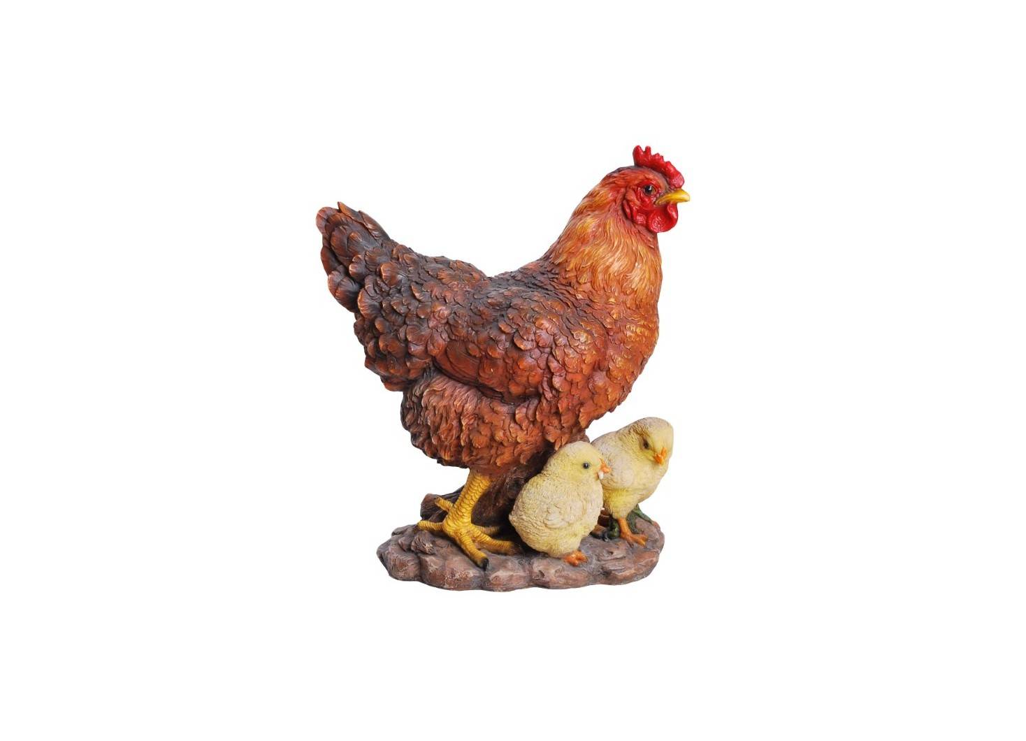 Statue de poule réaliste belle Art figurines d'animaux poussin Sculpture  Statue de jardin pour Patio fée jardin extérieur L - Cdiscount Maison