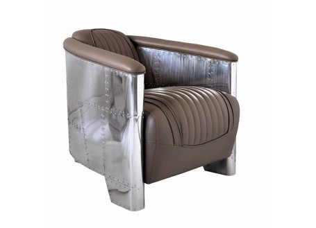 Fauteuil DC3 - Cuir taupe