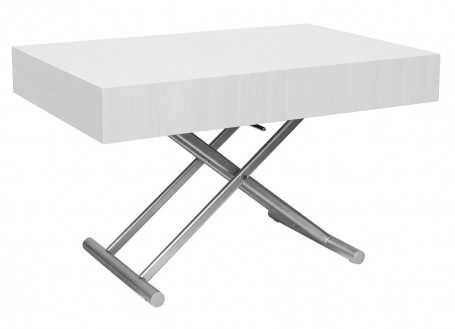Table basse et repas extensible réglable en hauteur Table réglable en hauteur et extensible en mélaminé