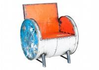 Fauteuil en bidon recyclé - artisanat