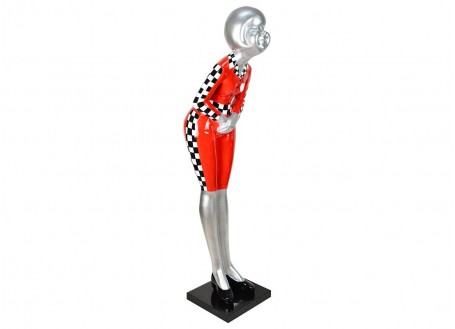 Statue of a female butler in resin