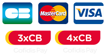 Secure payment by CB, MasterCard, Visa