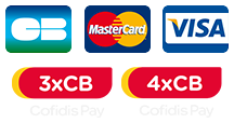 Paiement sécurisé par CB, MasterCard, Visa